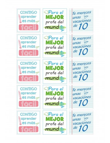 Papel de azúcar profesores