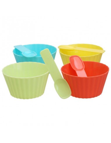 set 4 bols para helados