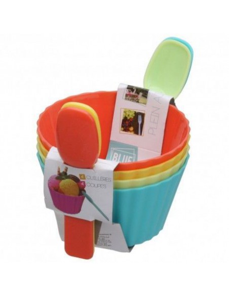 set 4 bols para helados