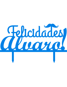 Topper para tarta felicidades personalizado niño 2