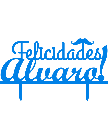 Topper para tarta felicidades personalizado niño