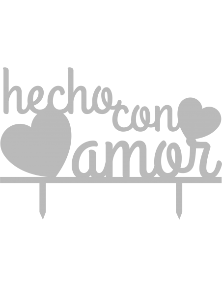 Topper para tarta hecho con amor