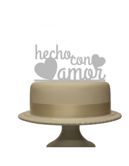 Topper para tarta hecho con amor