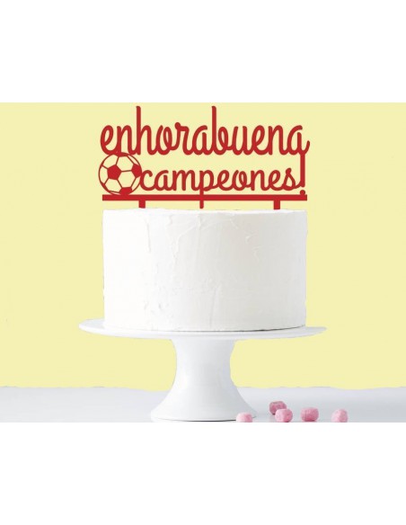 Topper para tarta enhorabuena campeones