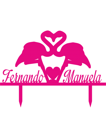 Topper para tarta flamencos