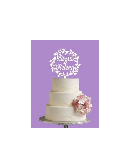 Topper para tarta boda floral