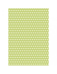 Papel de azúcar rosa con lunares blancos