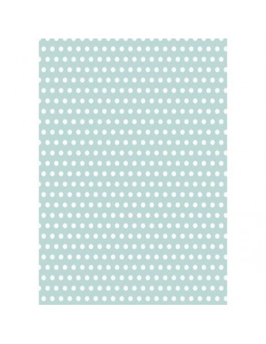 Papel de azúcar azul con lunares blancos