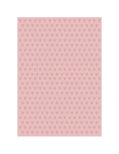 Papel de azúcar corazones rosas 