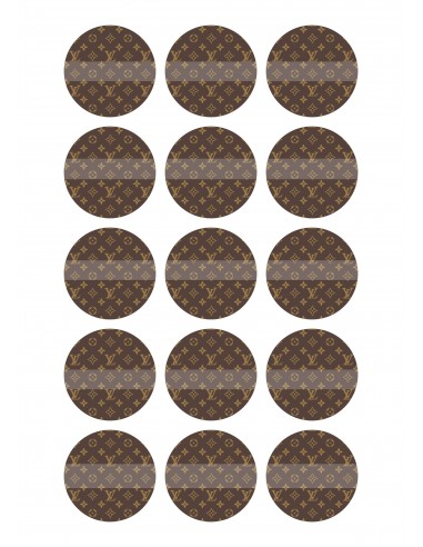 Papel de azúcar Louis Vuitton para galletas