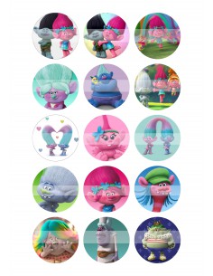 Papel de azúcar Trolls