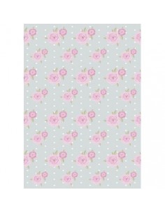 Papel de azúcar flores rosas
