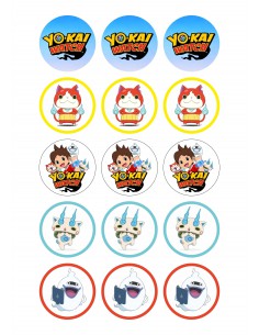 Papel de azúcar Yo-Kai Watch para galletas