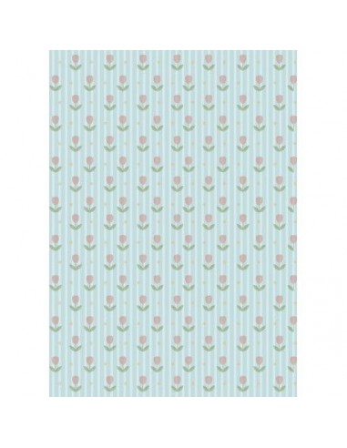 Papel de azúcar tulipanes azules