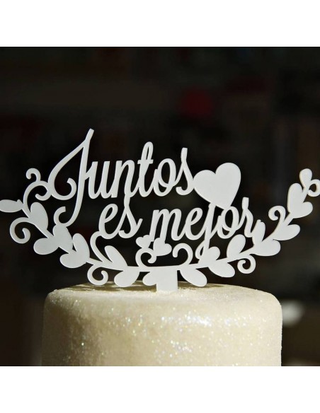 Topper floral para tarta boda 