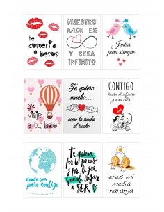 Papel de azúcar frases amor San Valentín