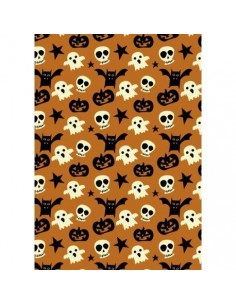 Papel de azúcar calaveras y fantasmas Halloween 