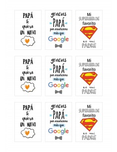 Papel de azúcar frases dia del padre