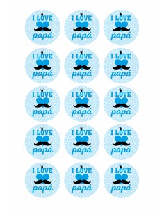 Papel de azúcar día del padre I Love Papá