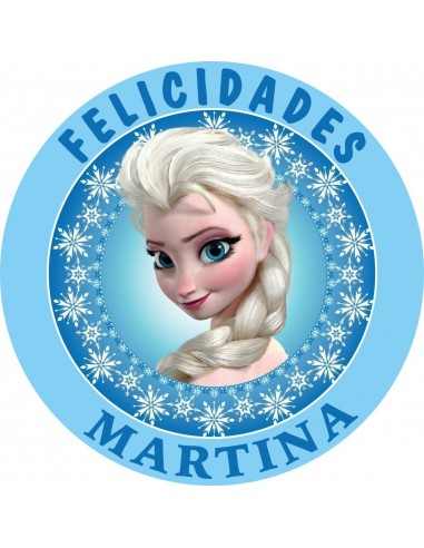 Papel de azúcar princesa Elsa Frozen personalizado