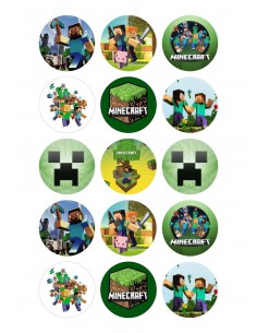 Papel de azúcar minecraft