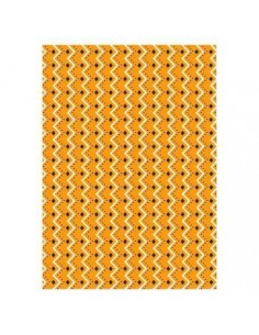 Papel de azúcar Halloween chevron lunares negros