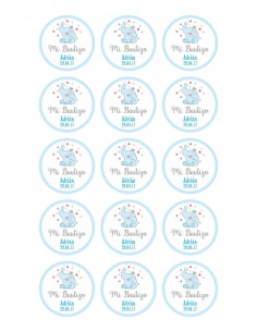 Papel de azúcar bautizo niño