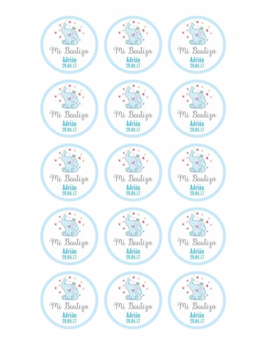 Papel de azúcar bautizo niño