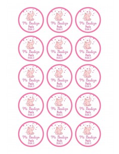 Papel de azúcar para galletas de bautizo niña