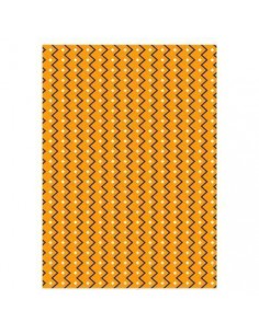 Papel de azúcar Halloween chevron lunares blancos