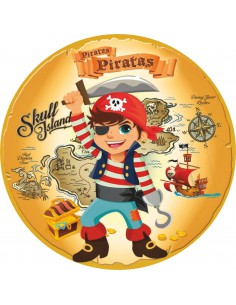 Papel de azúcar tarta Piratas