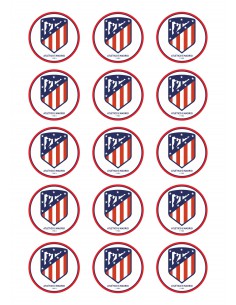 Papel de azúcar nuevo escudo Atlético de Madrid para galletas