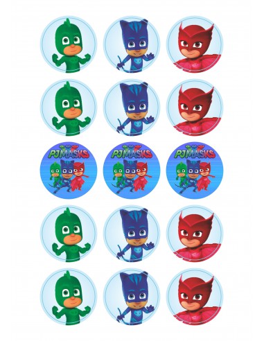 Papel de azúcar pj masks para galletas