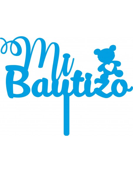 Topper para tarta bautizo
