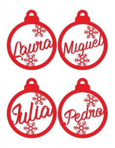 Set adornos navideños personalizdos