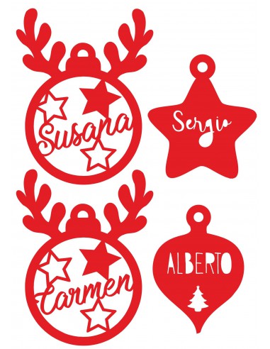 Set adornos navideños personalizdos