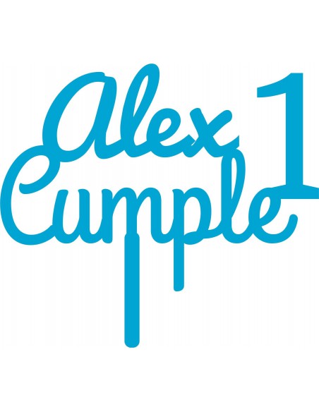 Topper cumpleaños nombre edad