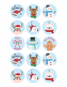 Papel de azúcar navidad