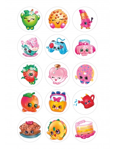 Papel de azúcar shopkins para galletas