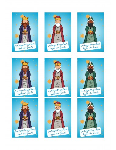 Papel de azúcar Reyes Magos navidad