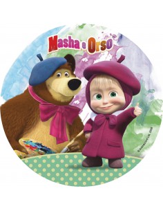 Papel de azúcar Masha y Oso