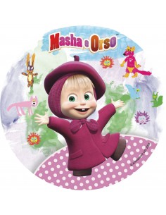 Papel de azúcar Masha y Oso