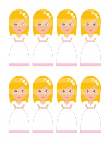 Papel de azúcar niña comunión