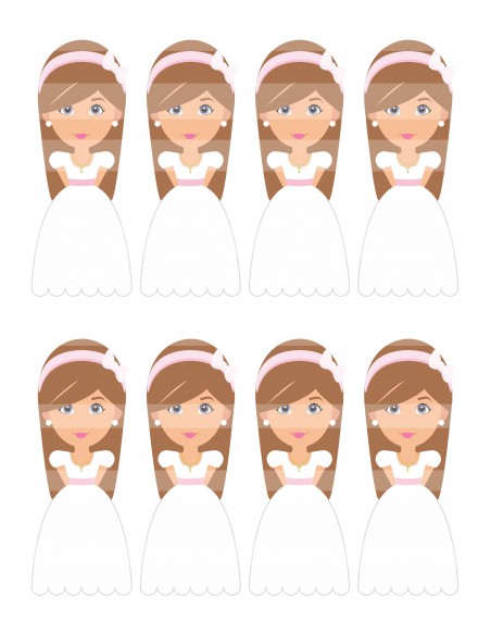 Papel de azúcar niña comunión