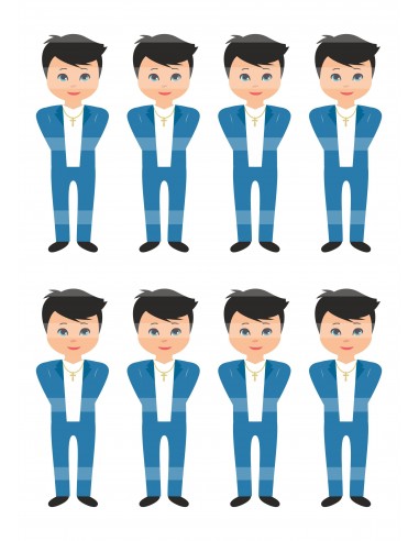 Papel de azúcar niño comunión