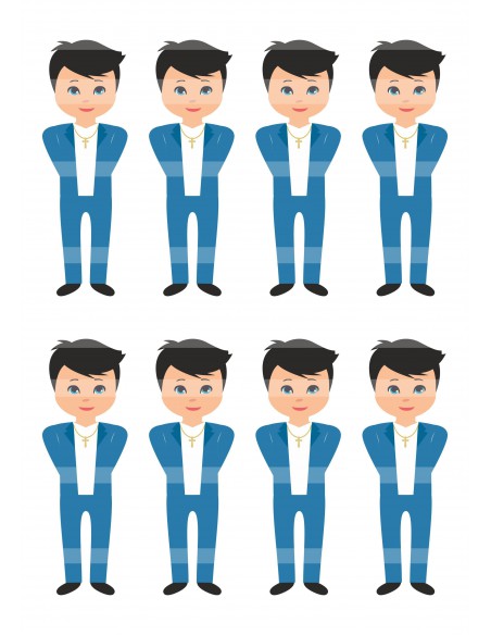 Papel de azúcar niño comunión