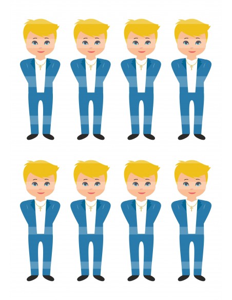 Papel de azúcar niño comunión