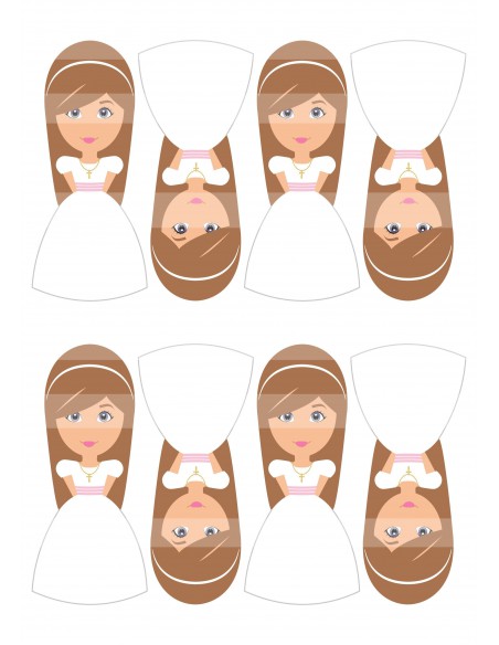 Papel de azúcar niña comunión