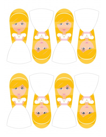 Papel de azúcar niña comunión
