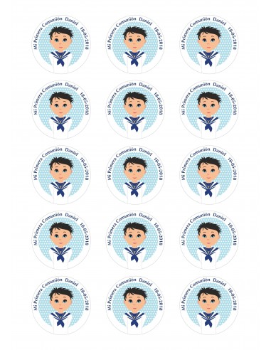 Papel de azúcar niña comunión